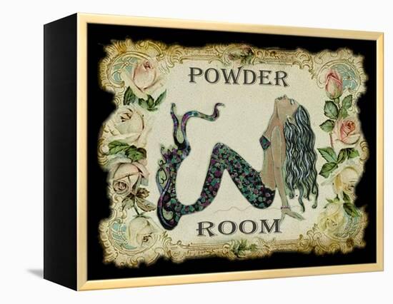 Powder Room Mermaid-sylvia pimental-Framed Stretched Canvas