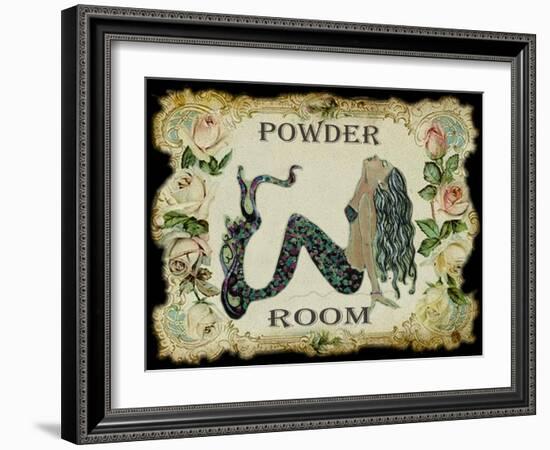 Powder Room Mermaid-sylvia pimental-Framed Art Print