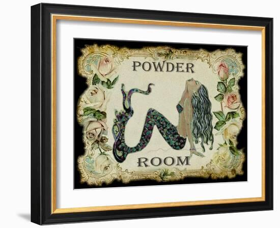 Powder Room Mermaid-sylvia pimental-Framed Art Print