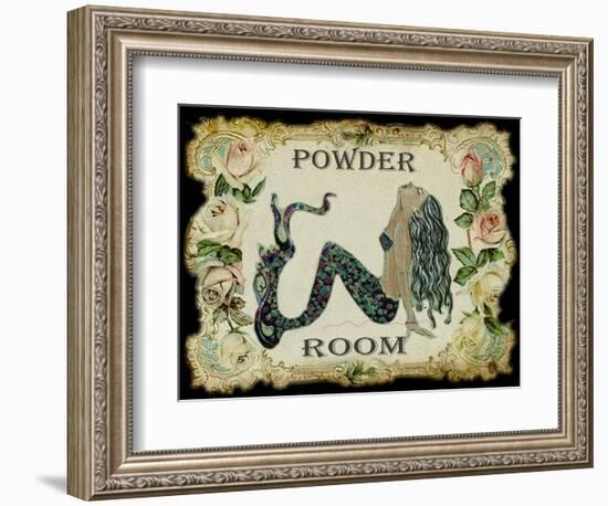 Powder Room Mermaid-sylvia pimental-Framed Premium Giclee Print