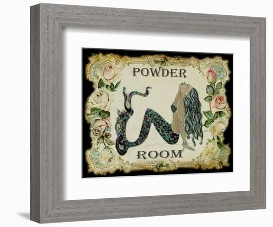 Powder Room Mermaid-sylvia pimental-Framed Premium Giclee Print