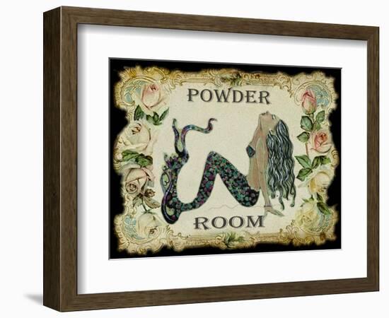 Powder Room Mermaid-sylvia pimental-Framed Premium Giclee Print