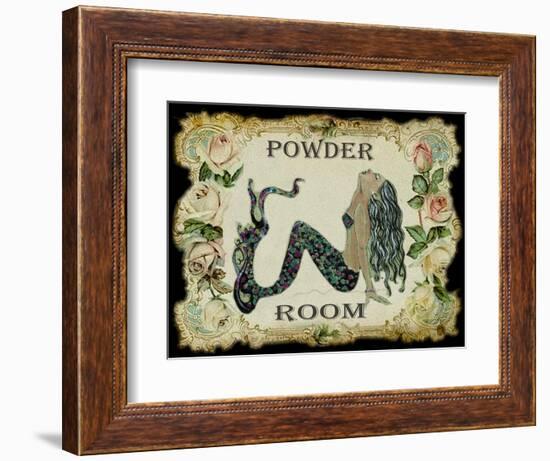 Powder Room Mermaid-sylvia pimental-Framed Art Print