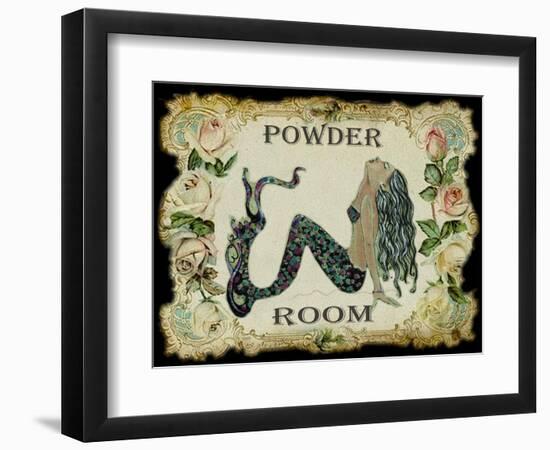 Powder Room Mermaid-sylvia pimental-Framed Art Print