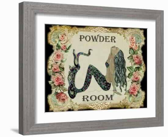 Powder Room Mermaid-sylvia pimental-Framed Art Print