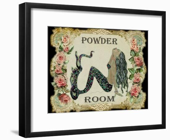 Powder Room Mermaid-sylvia pimental-Framed Art Print