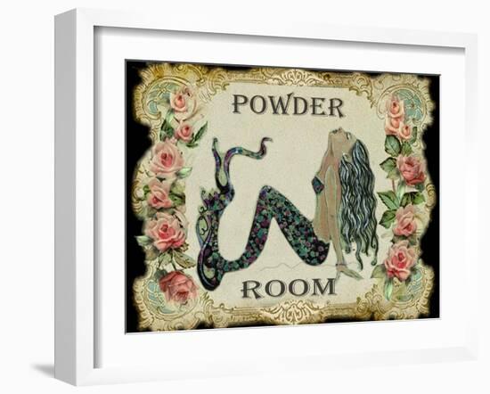 Powder Room Mermaid-sylvia pimental-Framed Art Print