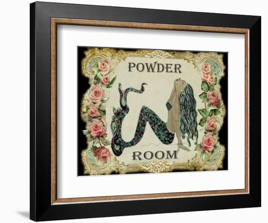 Powder Room Mermaid-sylvia pimental-Framed Art Print