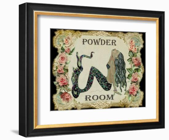 Powder Room Mermaid-sylvia pimental-Framed Art Print