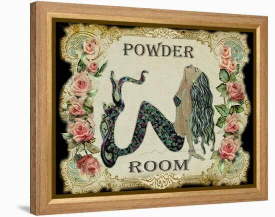 Powder Room Mermaid-sylvia pimental-Framed Stretched Canvas