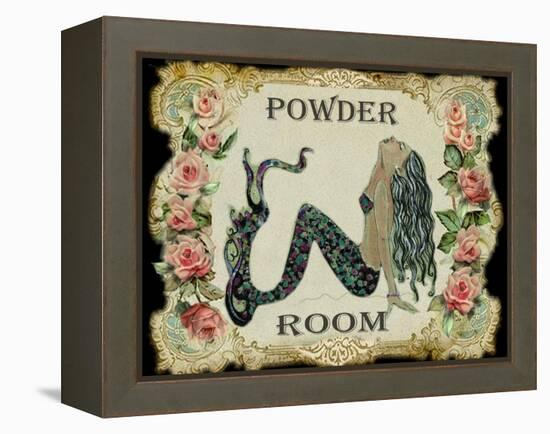 Powder Room Mermaid-sylvia pimental-Framed Stretched Canvas