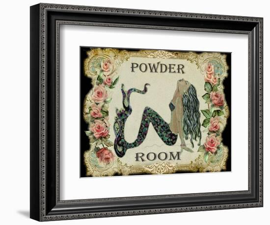 Powder Room Mermaid-sylvia pimental-Framed Premium Giclee Print