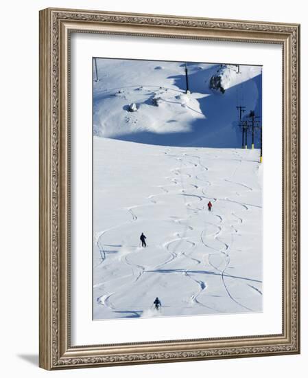 Powder Skiing at Whistler Mountain Resort-Christian Kober-Framed Photographic Print