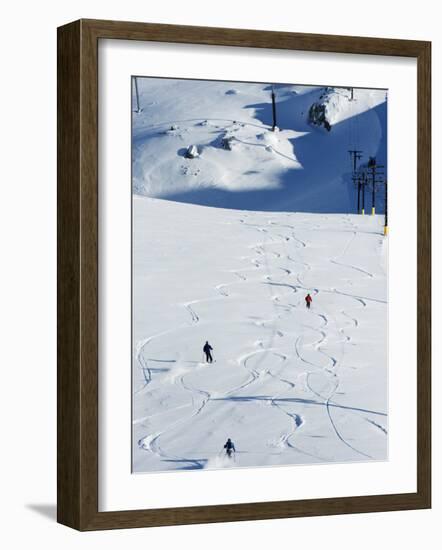 Powder Skiing at Whistler Mountain Resort-Christian Kober-Framed Photographic Print