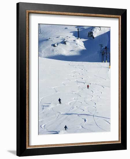 Powder Skiing at Whistler Mountain Resort-Christian Kober-Framed Photographic Print