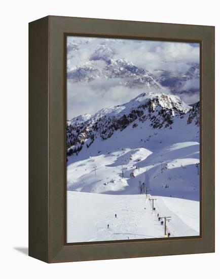 Powder Skiing at Whistler Mountain Resort-Christian Kober-Framed Premier Image Canvas