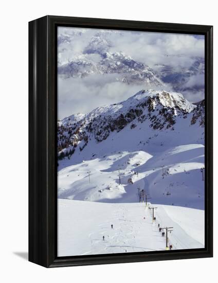 Powder Skiing at Whistler Mountain Resort-Christian Kober-Framed Premier Image Canvas