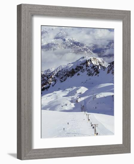 Powder Skiing at Whistler Mountain Resort-Christian Kober-Framed Photographic Print