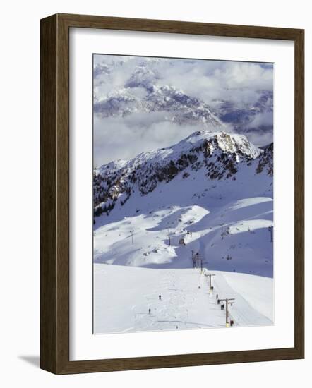 Powder Skiing at Whistler Mountain Resort-Christian Kober-Framed Photographic Print