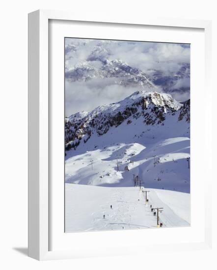 Powder Skiing at Whistler Mountain Resort-Christian Kober-Framed Photographic Print