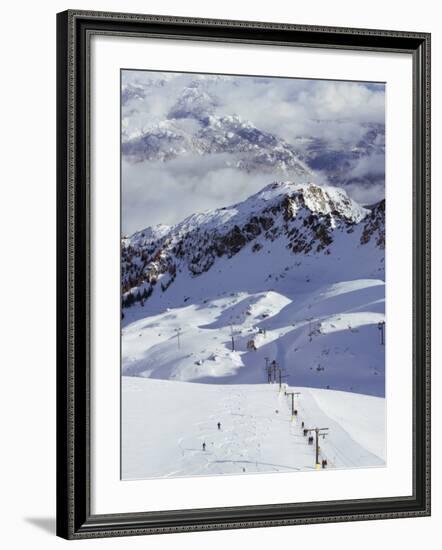 Powder Skiing at Whistler Mountain Resort-Christian Kober-Framed Photographic Print