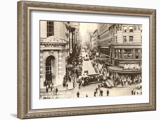 Powell Street, Cable Car, San Francisco, California, Photo-null-Framed Art Print