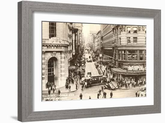 Powell Street, Cable Car, San Francisco, California, Photo-null-Framed Art Print