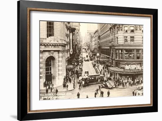 Powell Street, Cable Car, San Francisco, California, Photo-null-Framed Art Print