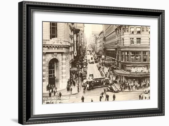 Powell Street, Cable Car, San Francisco, California, Photo-null-Framed Art Print