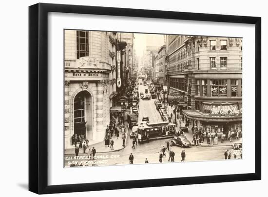 Powell Street, Cable Car, San Francisco, California, Photo-null-Framed Premium Giclee Print