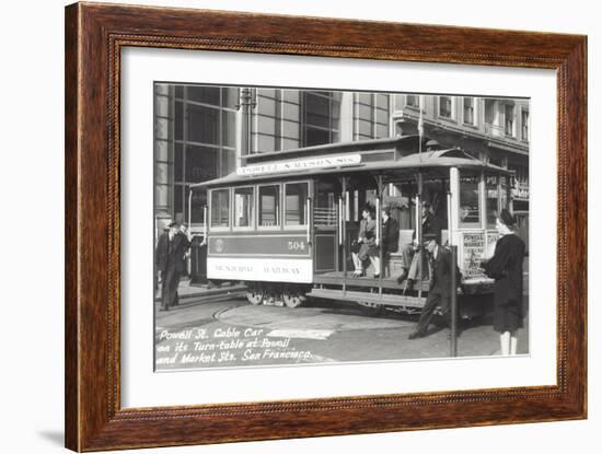 Powell Street Cable Car, San Francisco, California-null-Framed Art Print