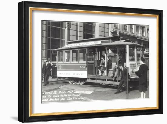 Powell Street Cable Car, San Francisco, California-null-Framed Art Print