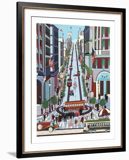 Powell Street Cable Car-Nicky Watanabe-Framed Limited Edition