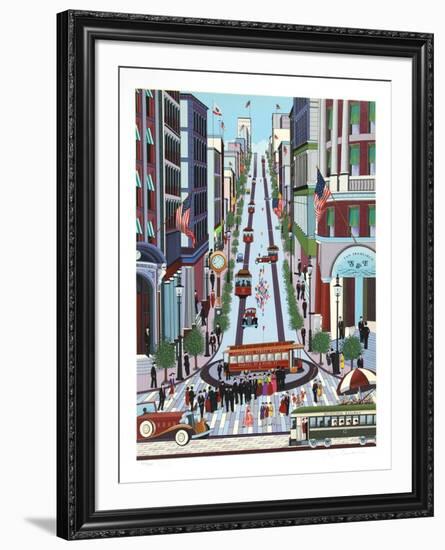 Powell Street Cable Car-Nicky Watanabe-Framed Limited Edition