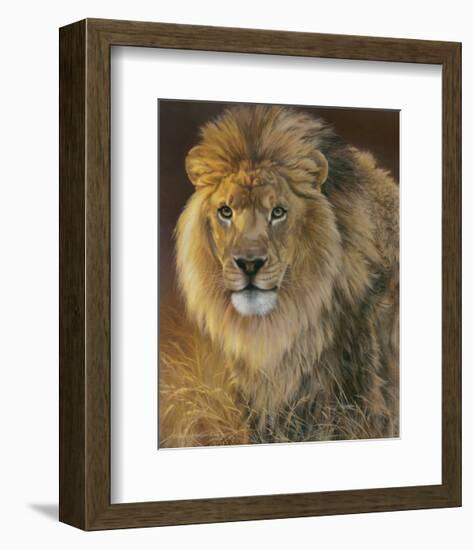 Power and Presence: African Lion-Joni Johnson-godsy-Framed Art Print