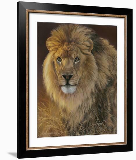 Power and Presence - African Lion-Joni Johnson-godsy-Framed Art Print