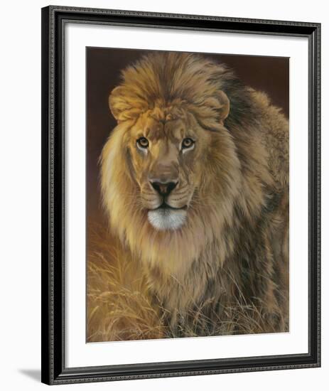 Power and Presence - African Lion-Joni Johnson-godsy-Framed Art Print