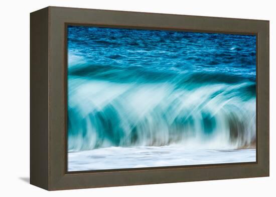 Power Blur-Slow shutter speed of a powerful Hawaiian surf-Mark A Johnson-Framed Premier Image Canvas