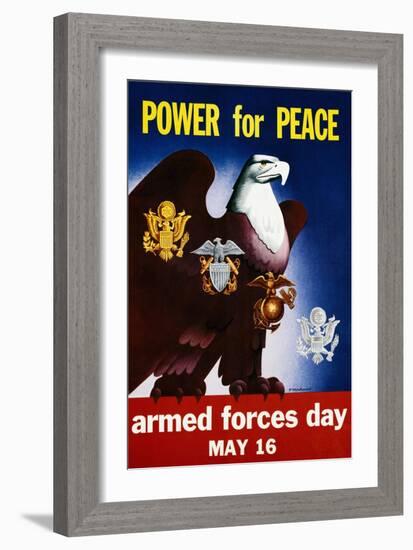 Power for Peace Poster-P. Wollman-Framed Giclee Print