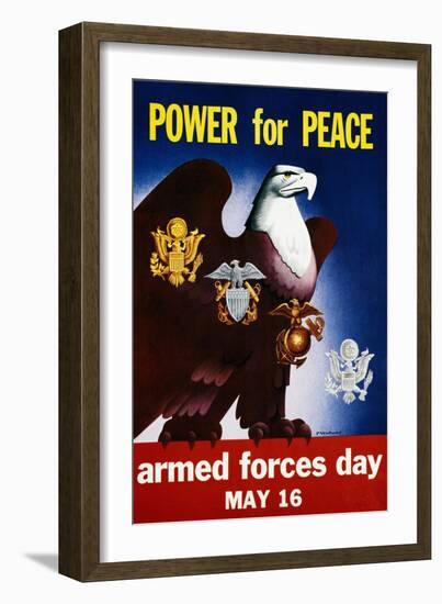 Power for Peace Poster-P. Wollman-Framed Giclee Print