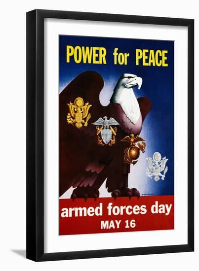 Power for Peace Poster-P. Wollman-Framed Giclee Print