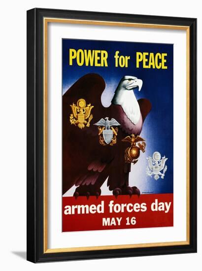 Power for Peace Poster-P. Wollman-Framed Giclee Print