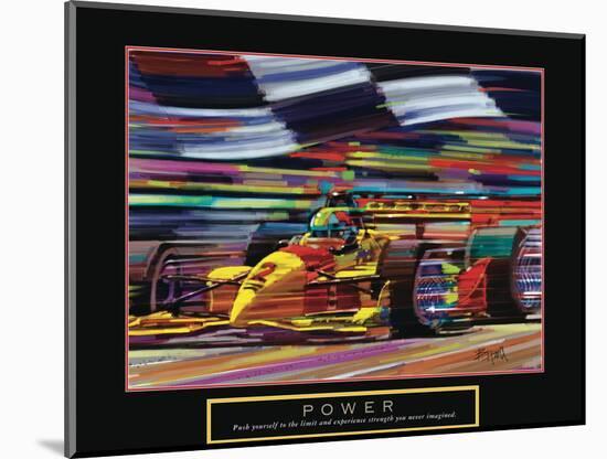 Power - Formula One-Bill Hall-Mounted Art Print