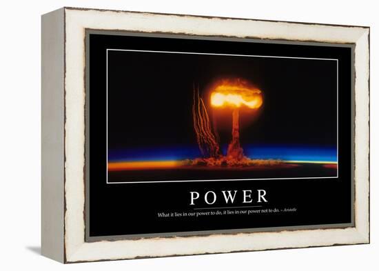 Power: Inspirational Quote and Motivational Poster-null-Framed Premier Image Canvas