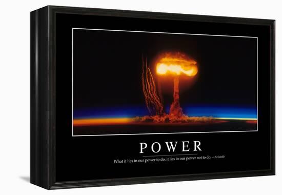 Power: Inspirational Quote and Motivational Poster-null-Framed Premier Image Canvas