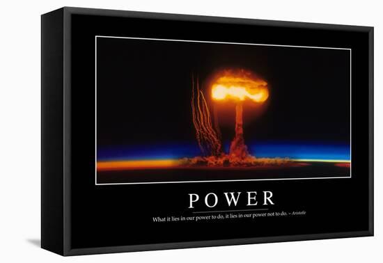 Power: Inspirational Quote and Motivational Poster-null-Framed Premier Image Canvas