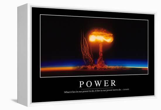 Power: Inspirational Quote and Motivational Poster-null-Framed Premier Image Canvas