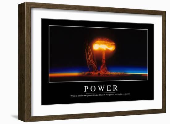 Power: Inspirational Quote and Motivational Poster-null-Framed Photographic Print