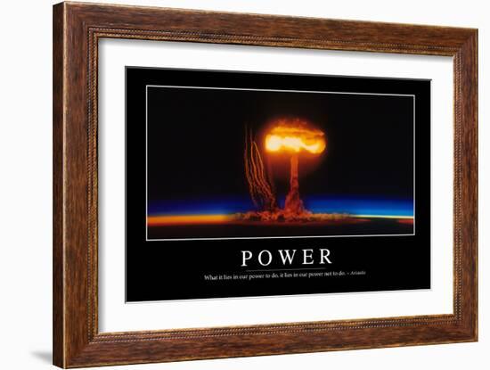 Power: Inspirational Quote and Motivational Poster-null-Framed Photographic Print