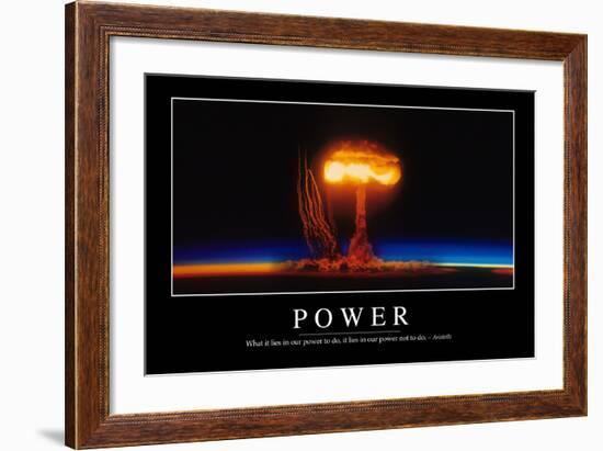 Power: Inspirational Quote and Motivational Poster-null-Framed Photographic Print